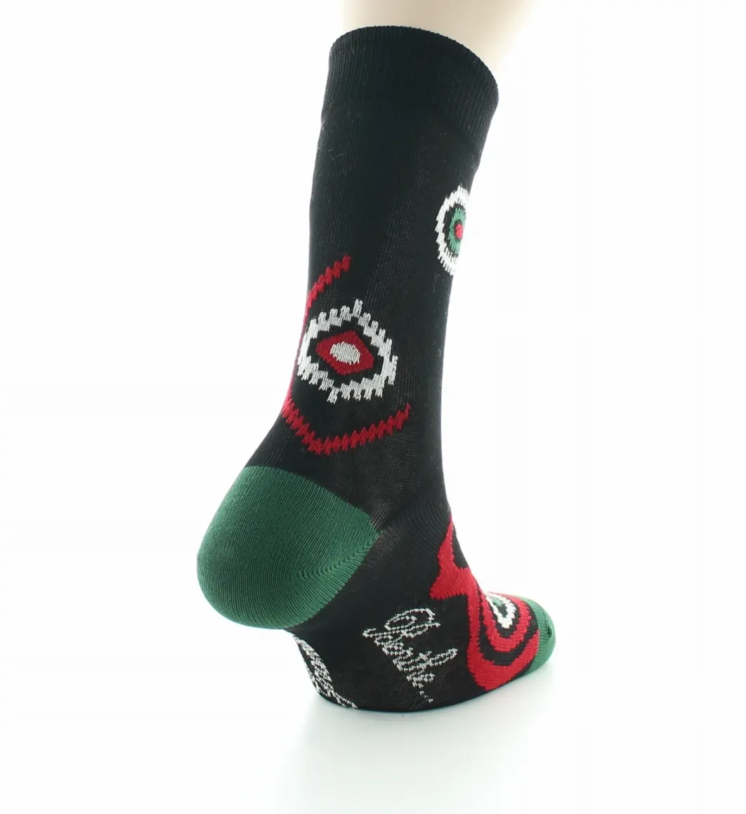 Outlet Berthe Aux Grands Pieds Chaussettes homme fil d'Ecosse graphisme géométrique