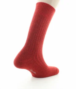 New Berthe Aux Grands Pieds Chaussettes homme laine et acrylique rouge