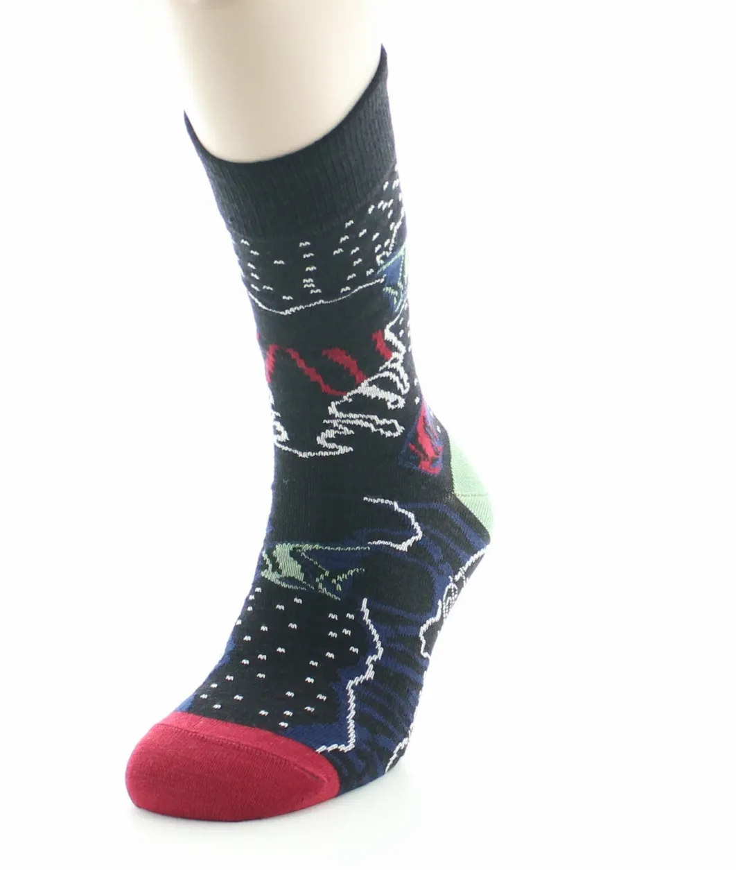 Hot Berthe Aux Grands Pieds Chaussettes homme laine peignée poissons