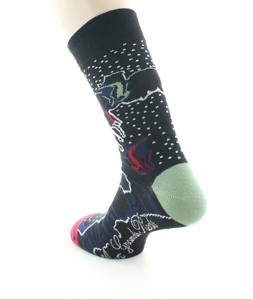 Hot Berthe Aux Grands Pieds Chaussettes homme laine peignée poissons