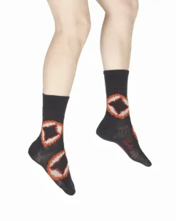 Outlet Berthe Aux Grands Pieds Chaussettes homme laine peignée cercles de feux