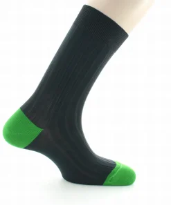 Discount Berthe Aux Grands Pieds Chaussettes Jean GABIN anthracite / vert pomme