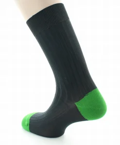 Discount Berthe Aux Grands Pieds Chaussettes Jean GABIN anthracite / vert pomme