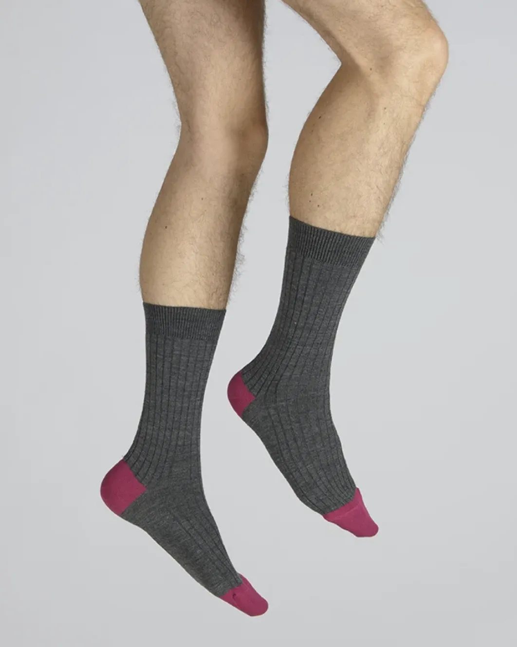 Outlet Berthe Aux Grands Pieds Chaussettes Molière anthracite-fushia