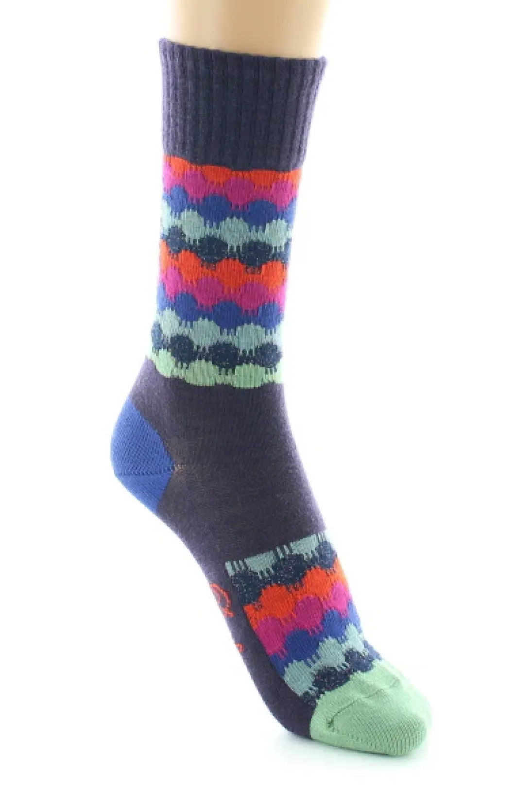 New Berthe Aux Grands Pieds Chaussettes Ondulations Colorées