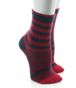 Sale Berthe Aux Grands Pieds Chaussettes Rayures asymétriques rouges