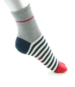 Hot Berthe Aux Grands Pieds Chaussettes tabi à rayures bleu blanc rouge