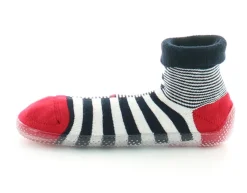 Sale Berthe Aux Grands Pieds Chausson chaussette mixte Rayures asymetriques marine/ivoire
