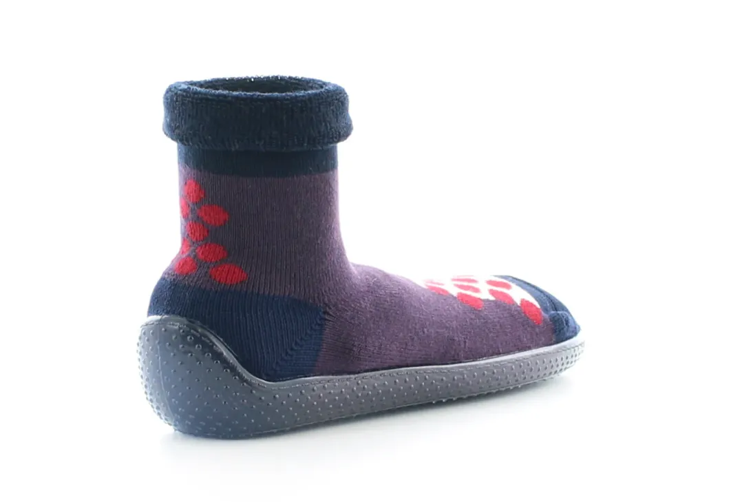 Fashion Berthe Aux Grands Pieds Chausson chaussette mixte Pois rouges