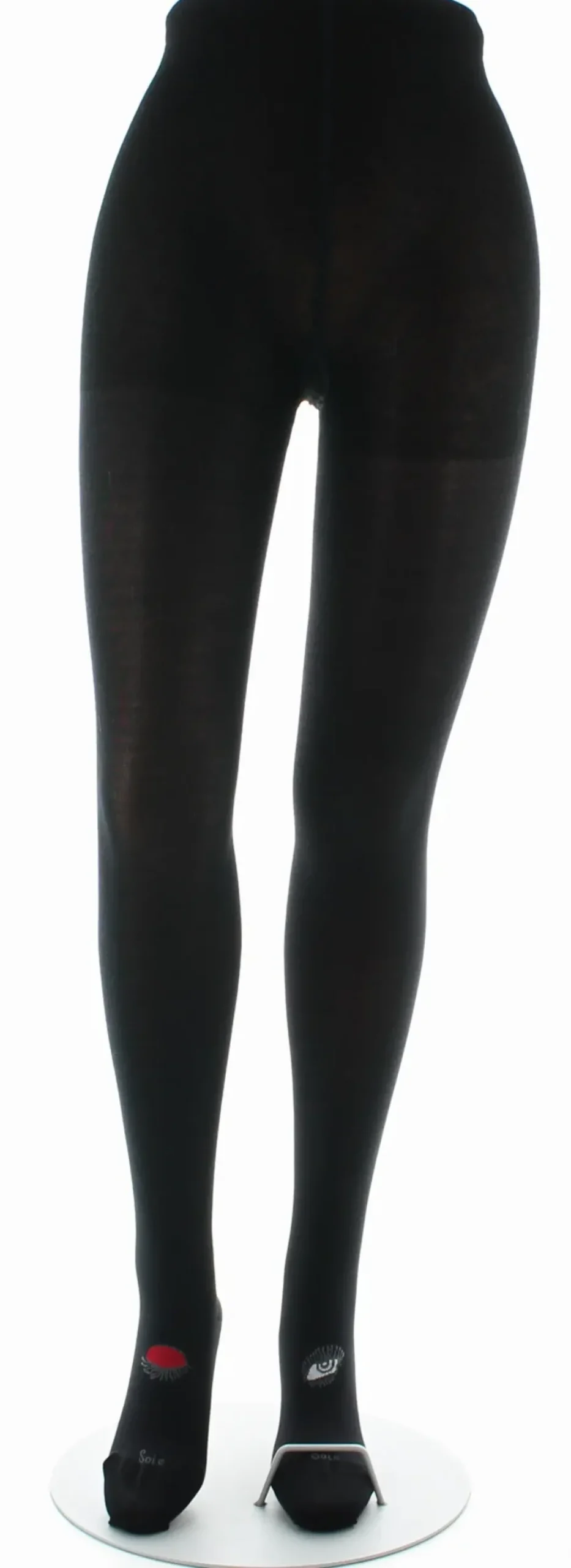 Clearance Berthe Aux Grands Pieds Collant en soie fond noir œil rouge