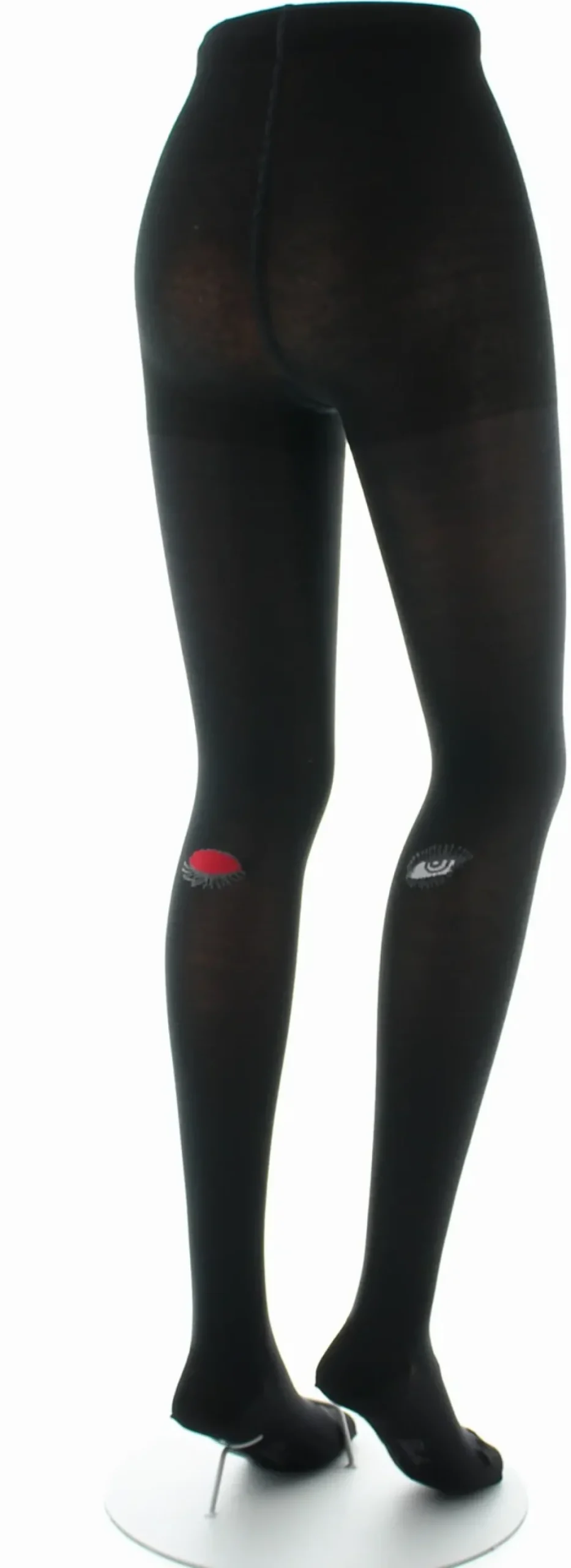 Clearance Berthe Aux Grands Pieds Collant en soie fond noir œil rouge
