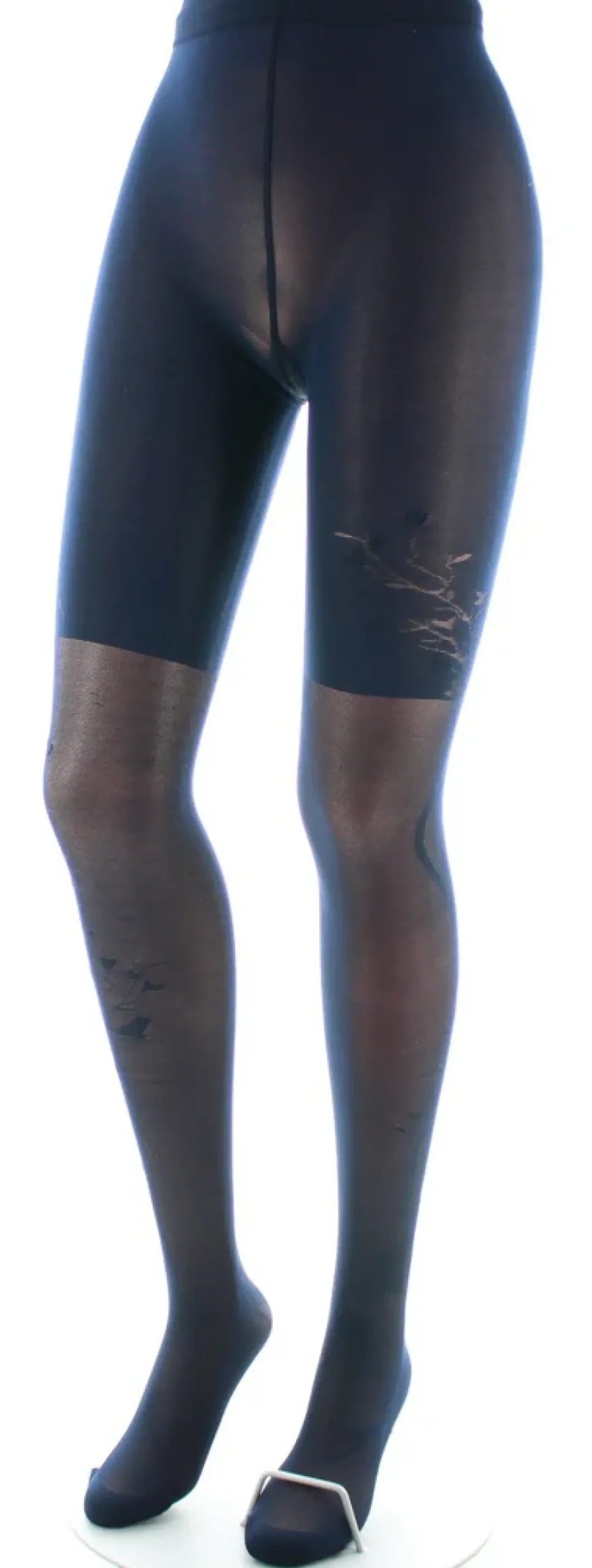 Outlet Berthe Aux Grands Pieds Collants 40D Arbre et Dentelle marine