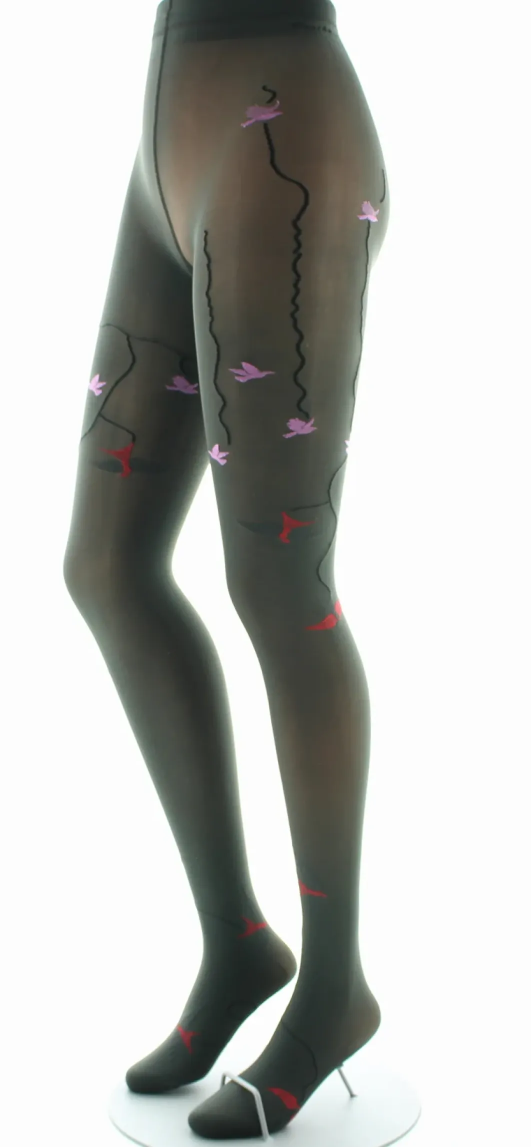 Clearance Berthe Aux Grands Pieds Collants 40D femme kaki hirondelle rouge