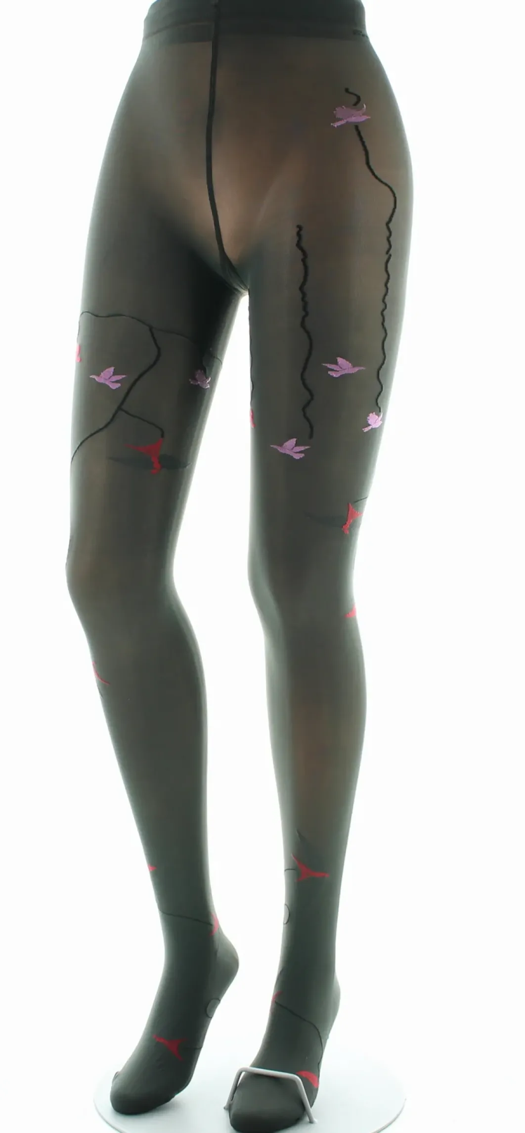 Clearance Berthe Aux Grands Pieds Collants 40D femme kaki hirondelle rouge