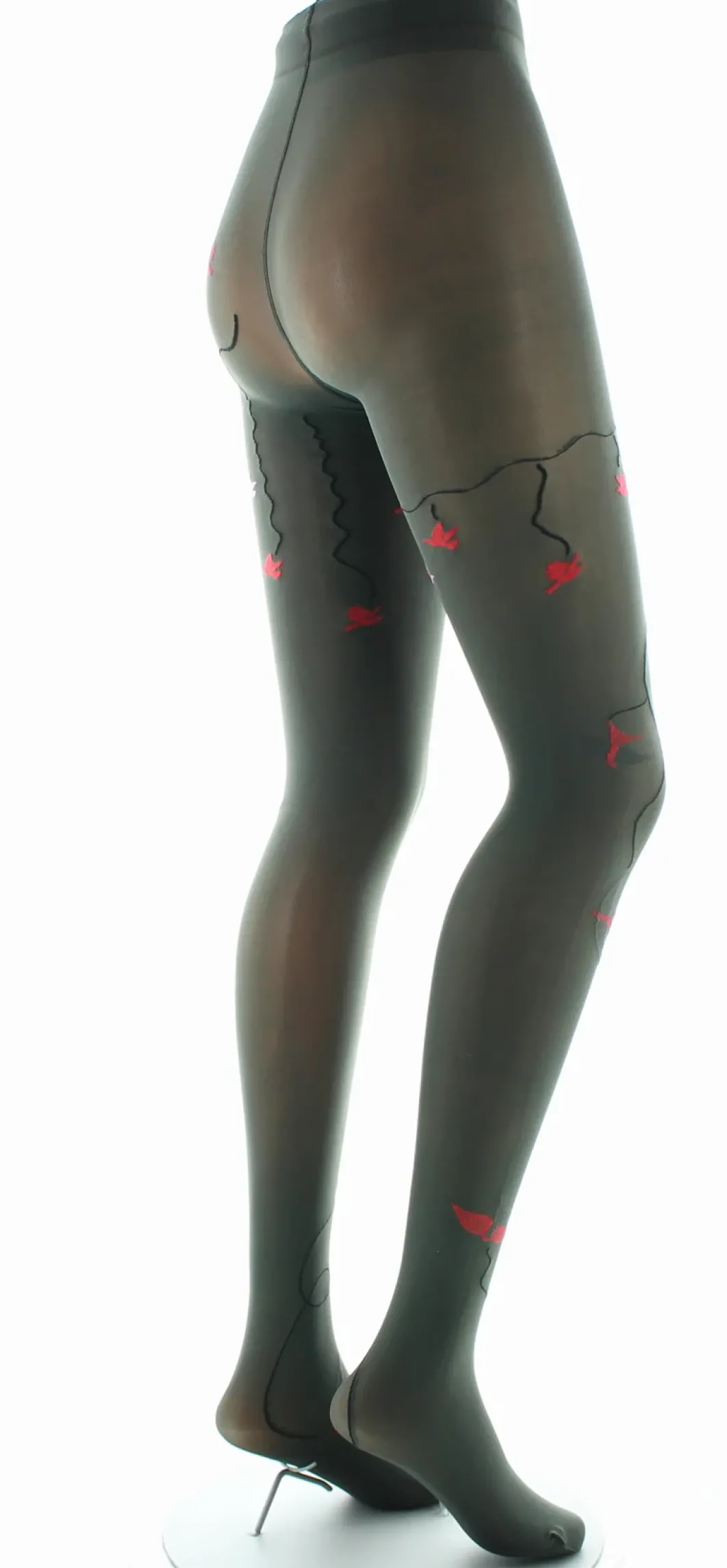 Clearance Berthe Aux Grands Pieds Collants 40D femme kaki hirondelle rouge