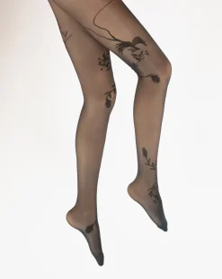 Clearance Berthe Aux Grands Pieds Collants 30D femme noir oiseau noir