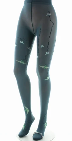 Fashion Berthe Aux Grands Pieds Collants 40D femme pétrole hirondelle verte