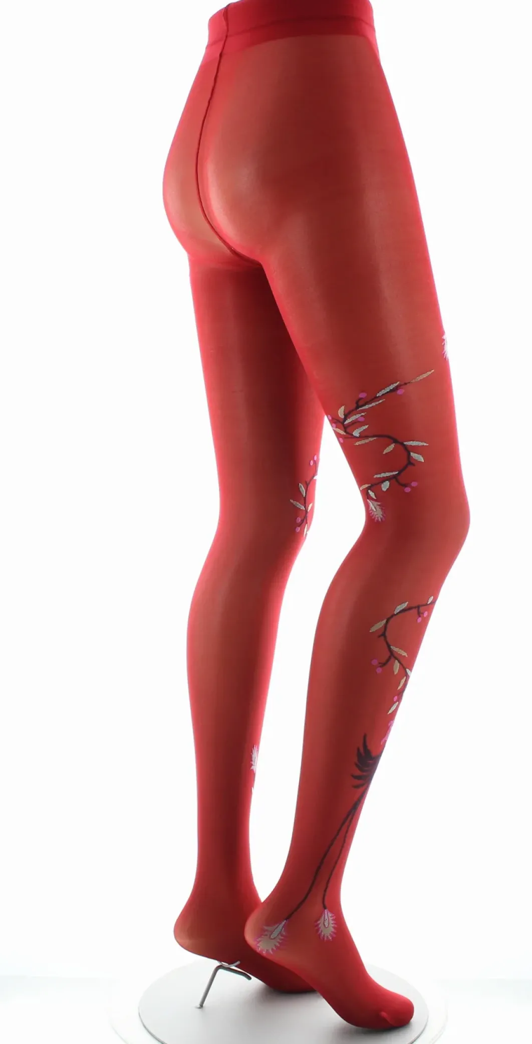 Discount Berthe Aux Grands Pieds Collants 30D femme rouge oiseau marine