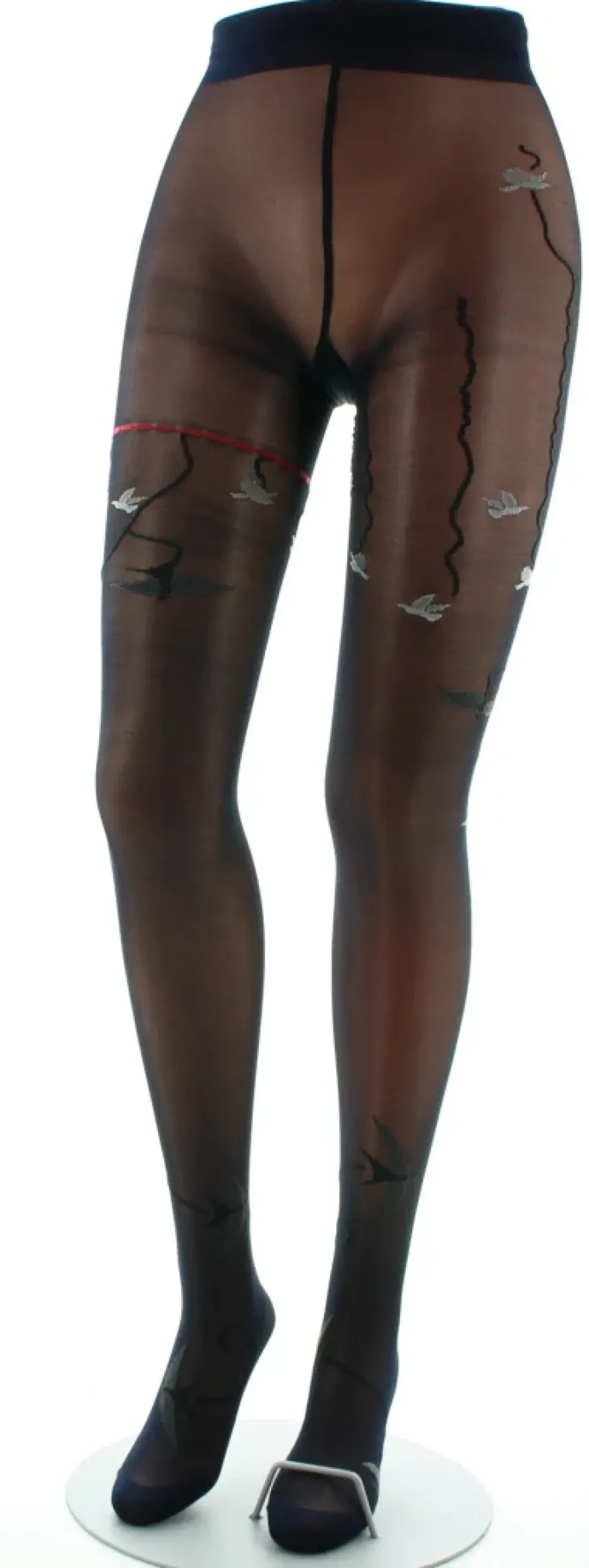 Outlet Berthe Aux Grands Pieds Collants 30D marine Hirondelles grises