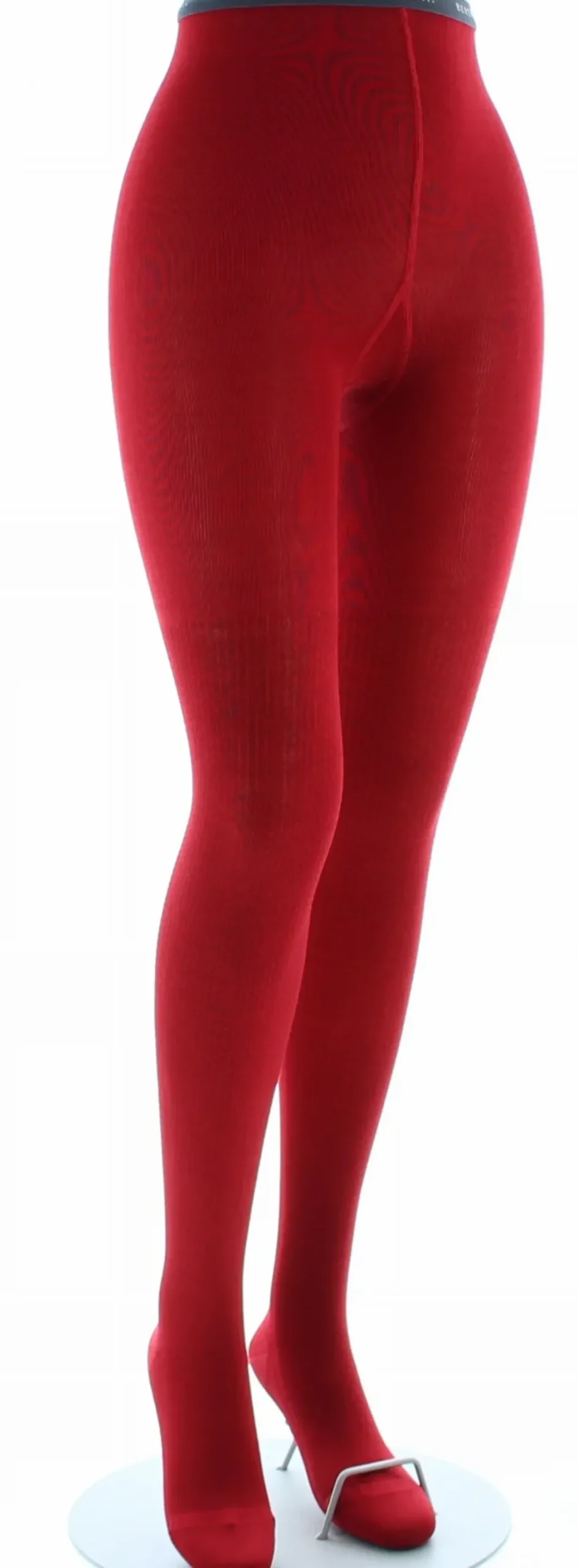 Hot Berthe Aux Grands Pieds Collants en soie rouge