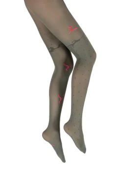 Sale Berthe Aux Grands Pieds Collants femme 40D kaki mouette rose