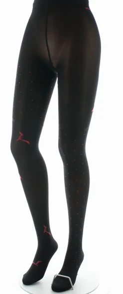 Clearance Berthe Aux Grands Pieds Collants femme 40D noir mouette rouge