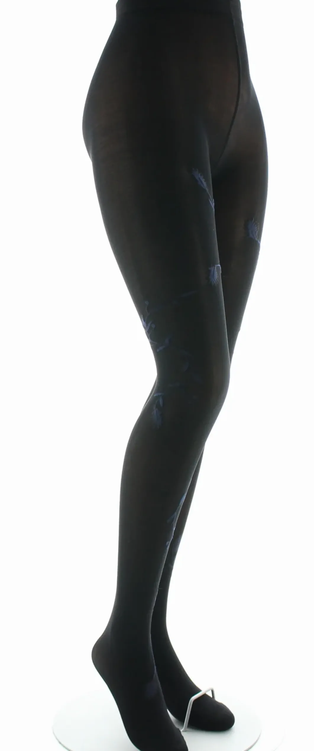 Discount Berthe Aux Grands Pieds Collants femme 40D noir oiseau lyre marine