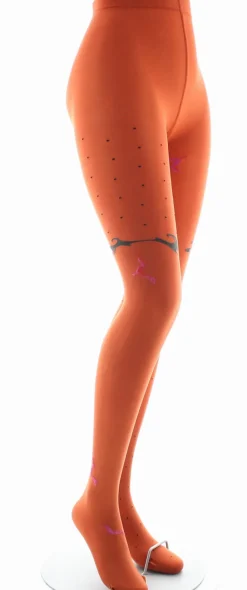 Fashion Berthe Aux Grands Pieds Collants femme 40D orange mouette rose