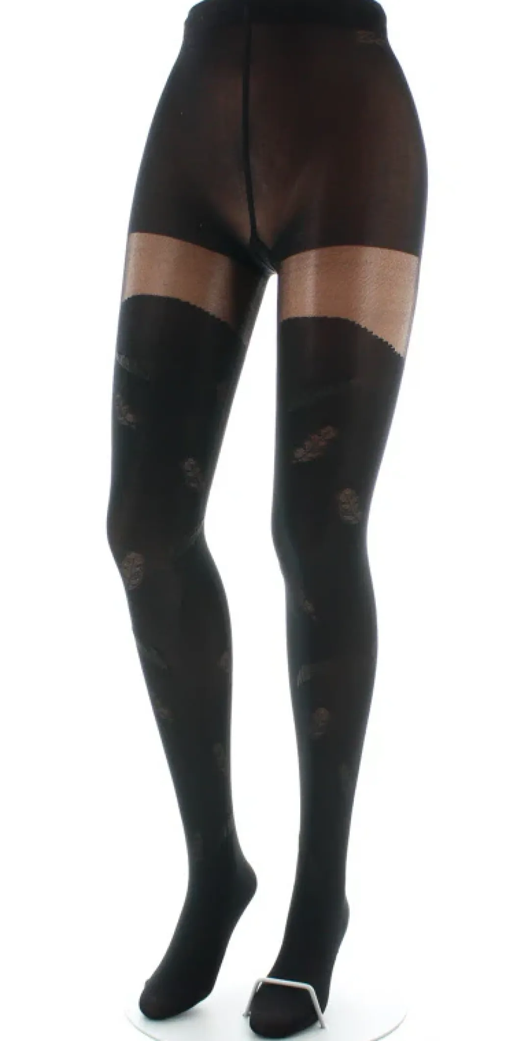 Clearance Berthe Aux Grands Pieds Collants femme 40D plume noir
