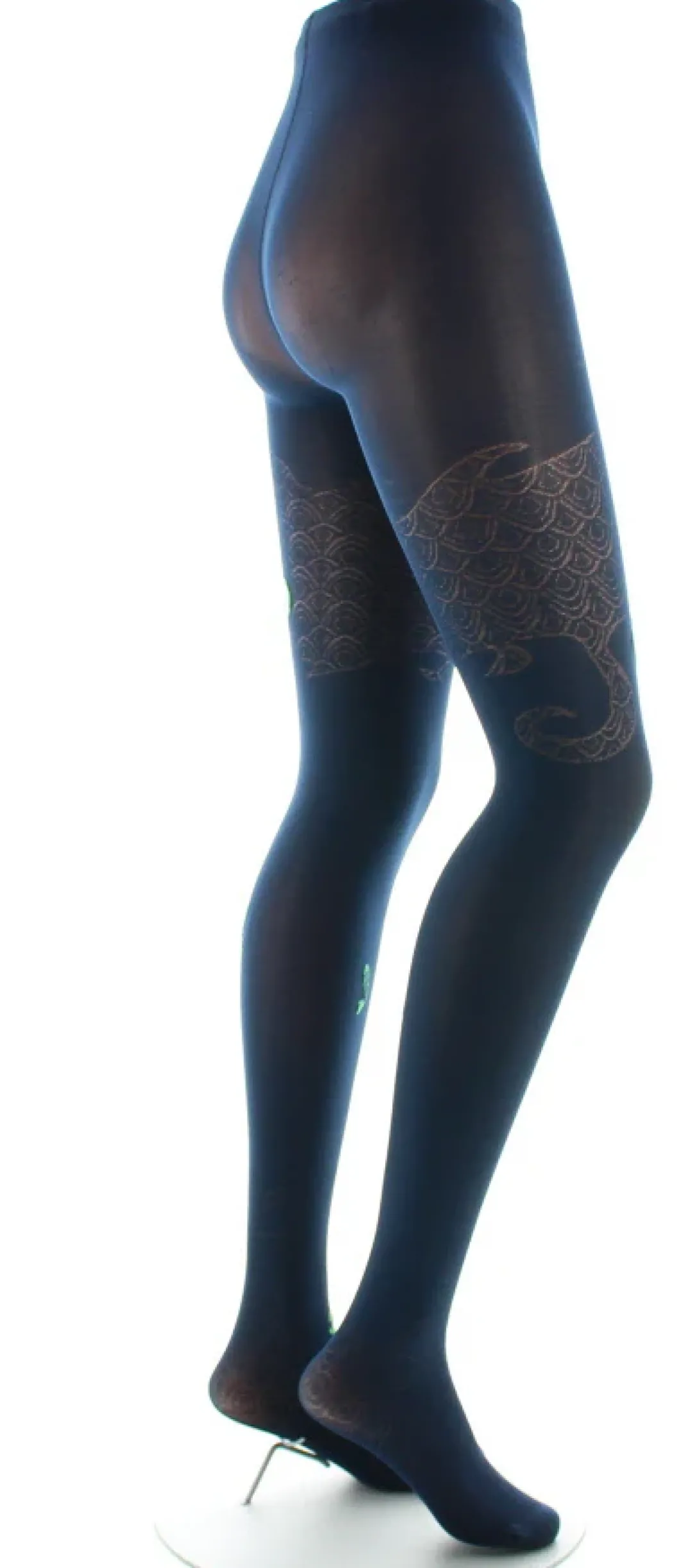 Best Berthe Aux Grands Pieds Collants femme 40D poissons bleu marine et vert