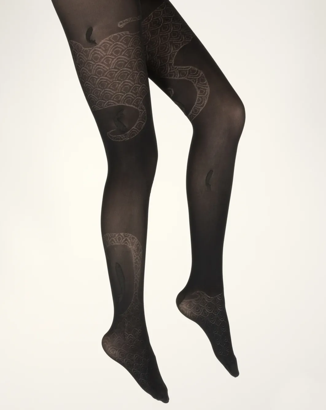 Clearance Berthe Aux Grands Pieds Collants femme 40D poissons noir