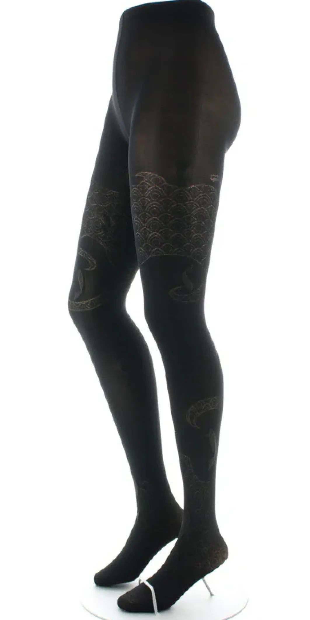 Clearance Berthe Aux Grands Pieds Collants femme 40D poissons noir