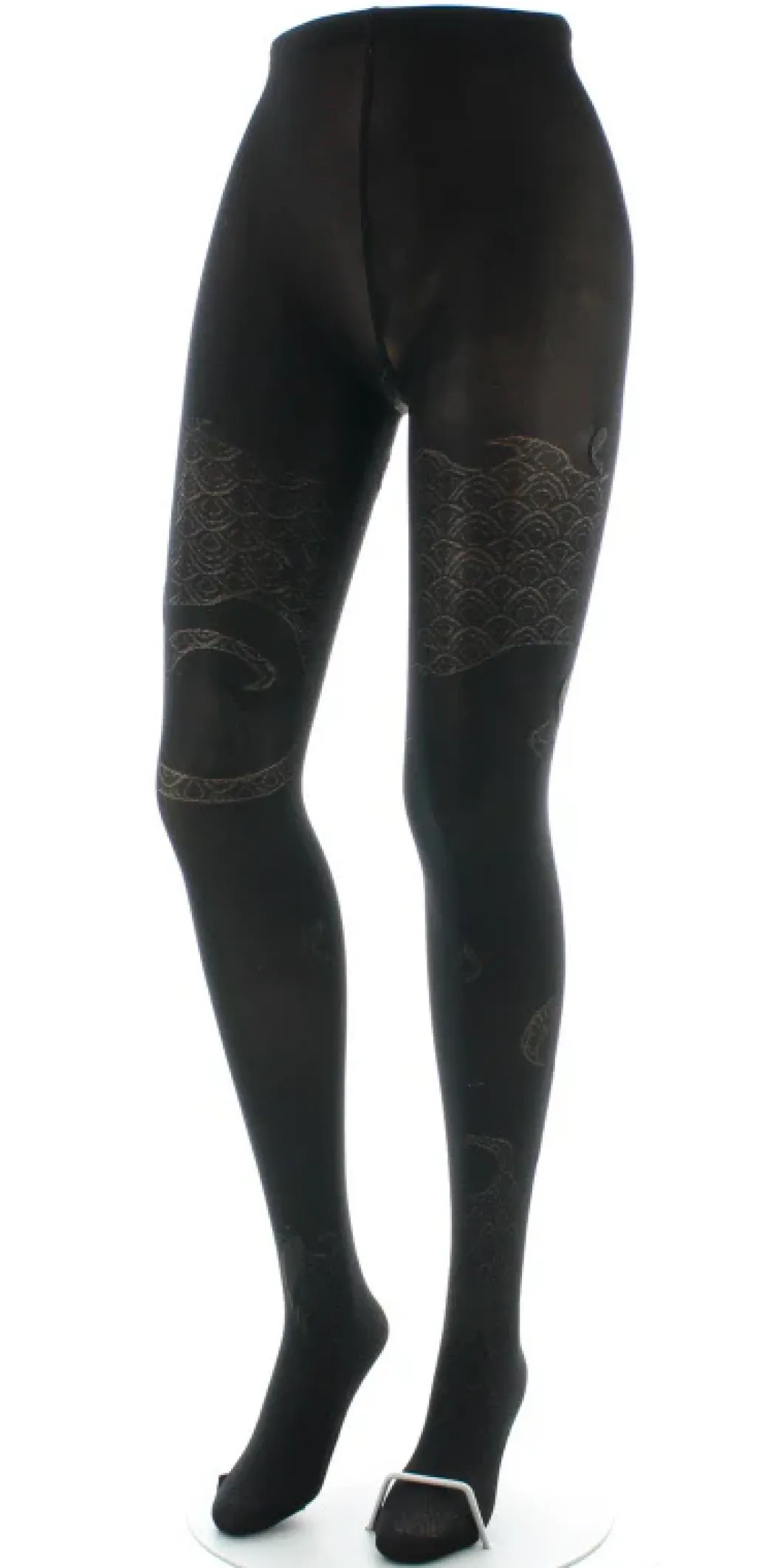 Clearance Berthe Aux Grands Pieds Collants femme 40D poissons noir