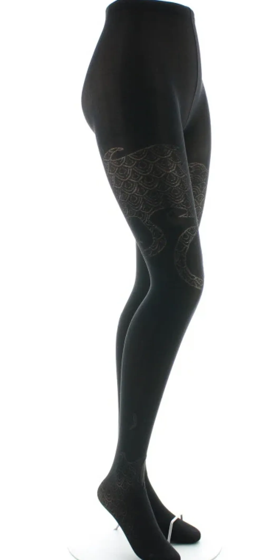 Clearance Berthe Aux Grands Pieds Collants femme 40D poissons noir