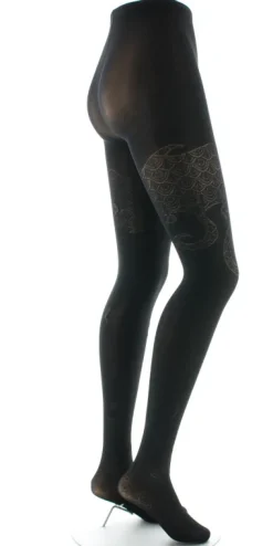 Clearance Berthe Aux Grands Pieds Collants femme 40D poissons noir
