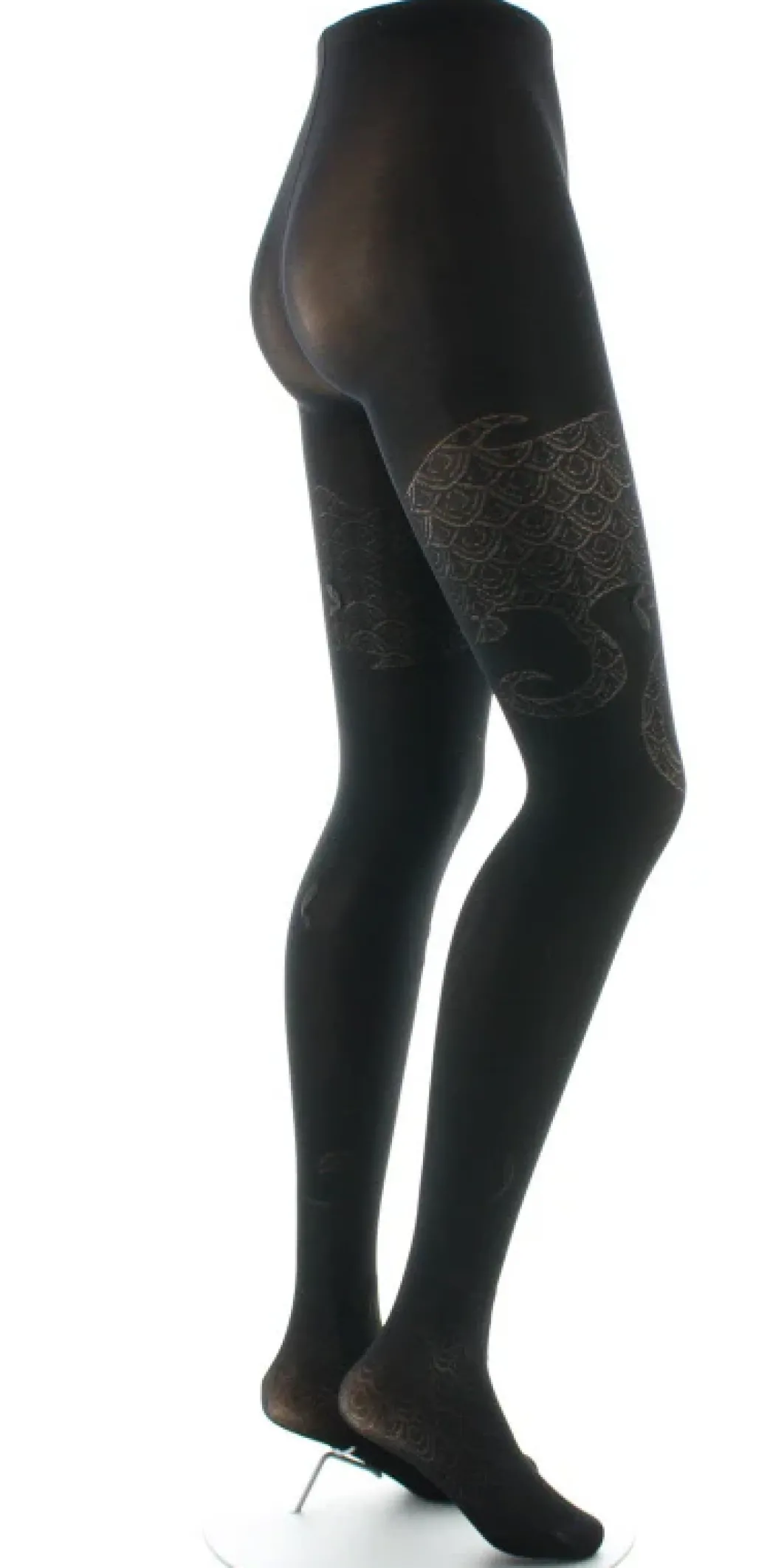 Clearance Berthe Aux Grands Pieds Collants femme 40D poissons noir