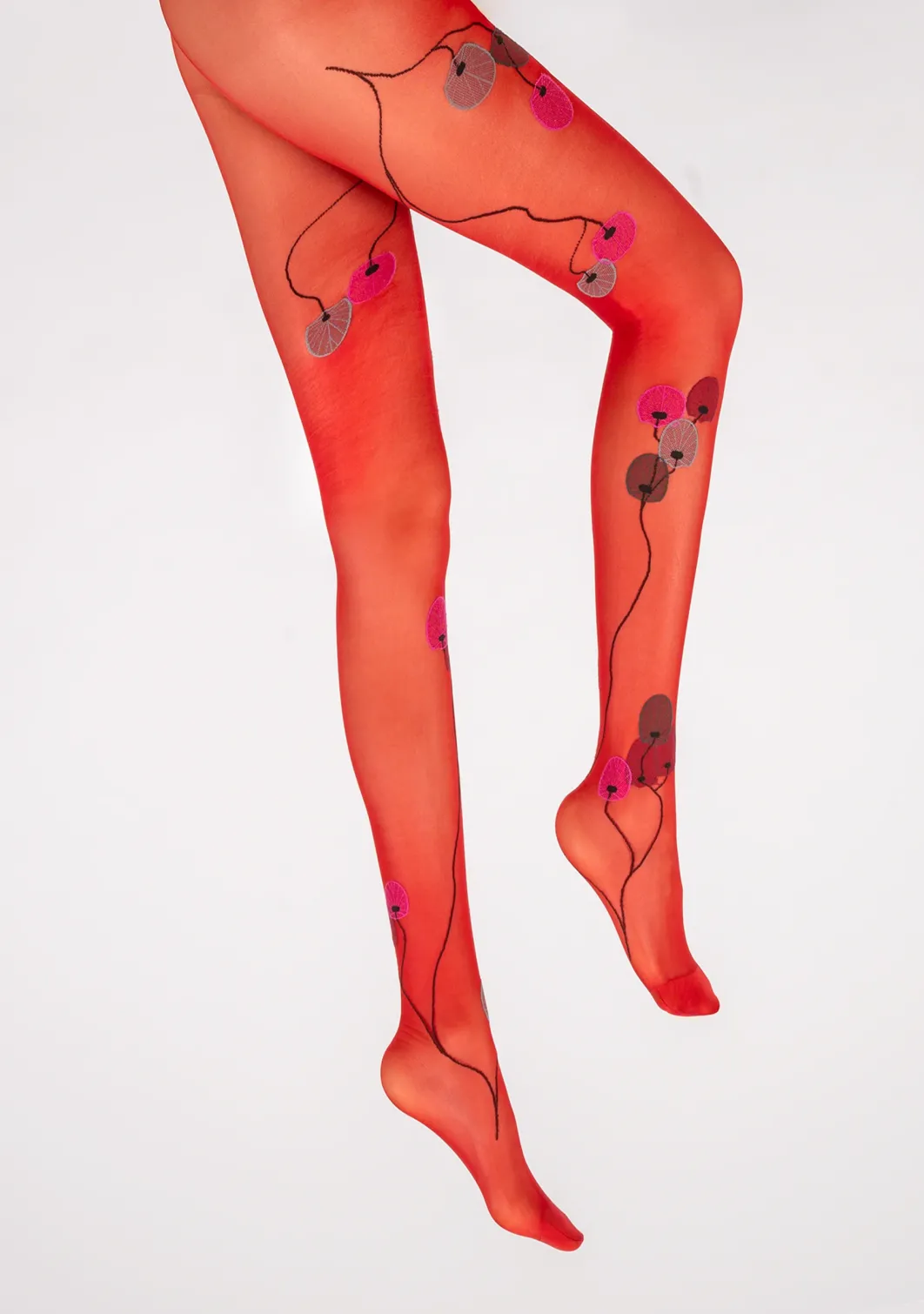 Fashion Berthe Aux Grands Pieds Collants femme 30D rouge monnaie du pape rose