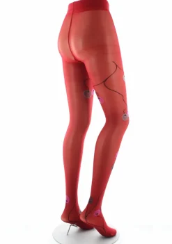 Fashion Berthe Aux Grands Pieds Collants femme 30D rouge monnaie du pape rose