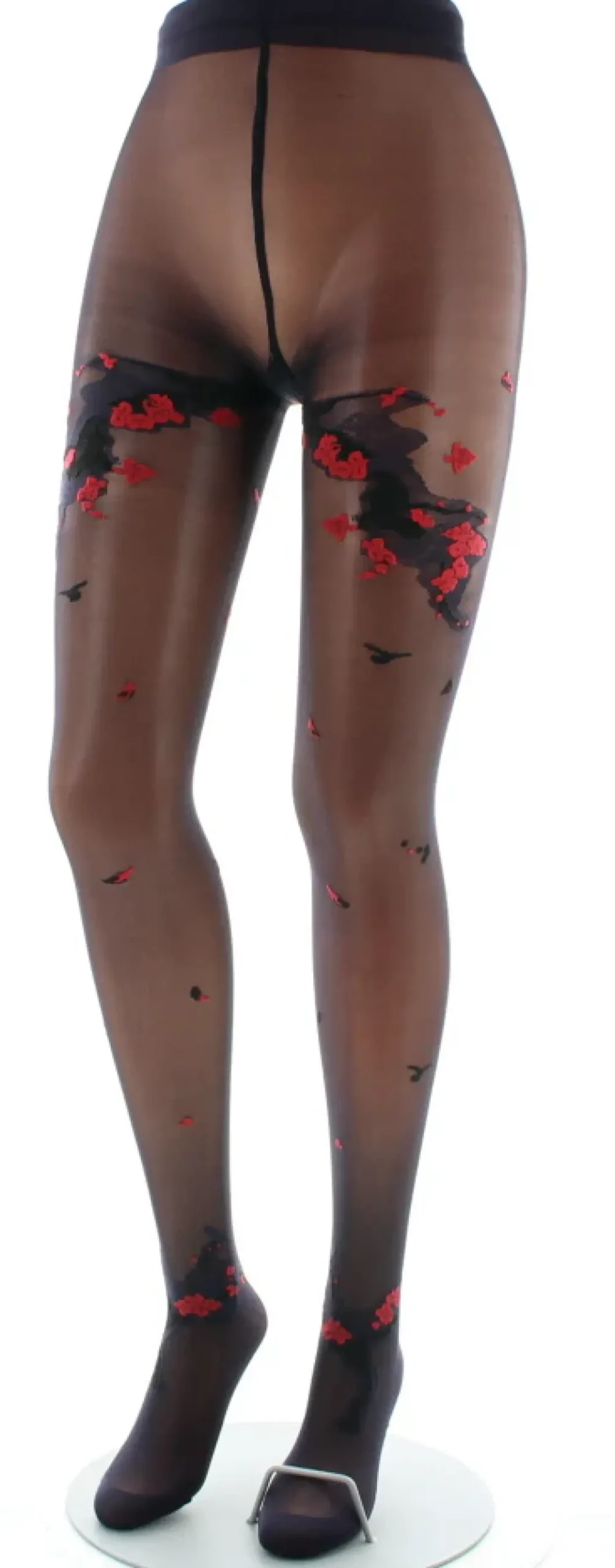 Clearance Berthe Aux Grands Pieds Collants fleurs japonaises Raisin et Rouge