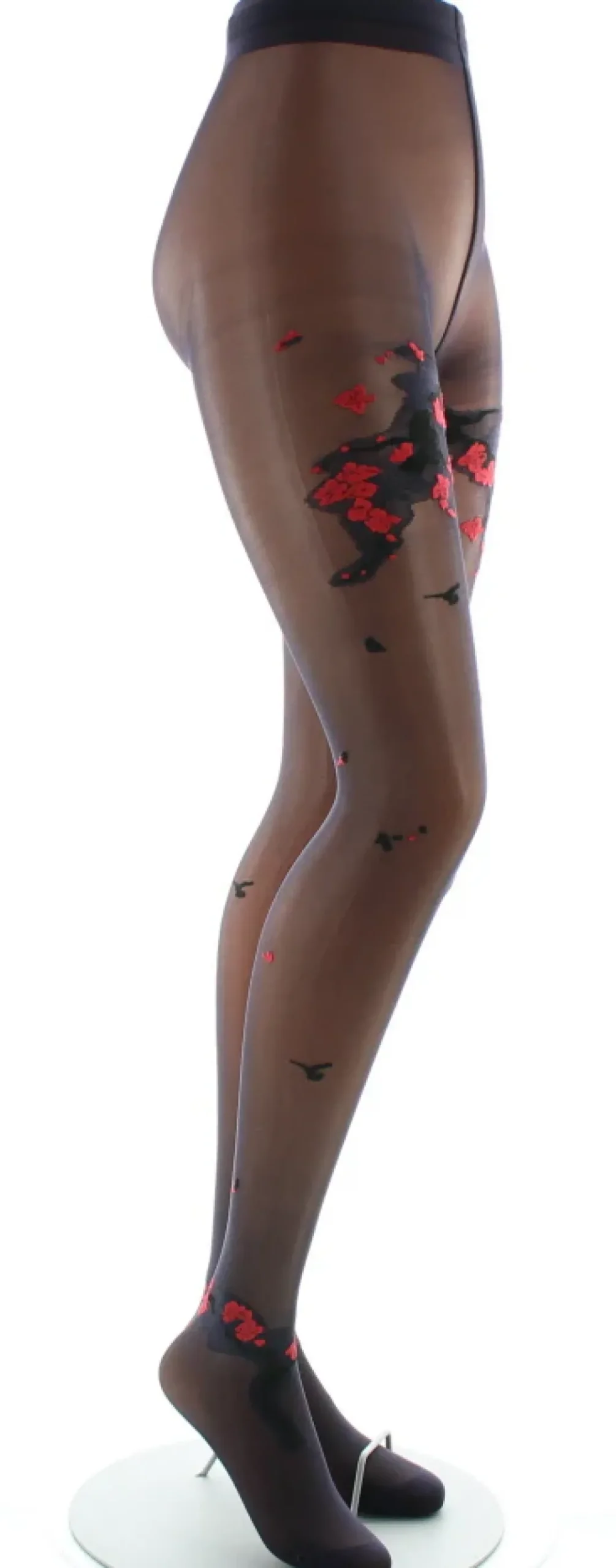 Clearance Berthe Aux Grands Pieds Collants fleurs japonaises Raisin et Rouge