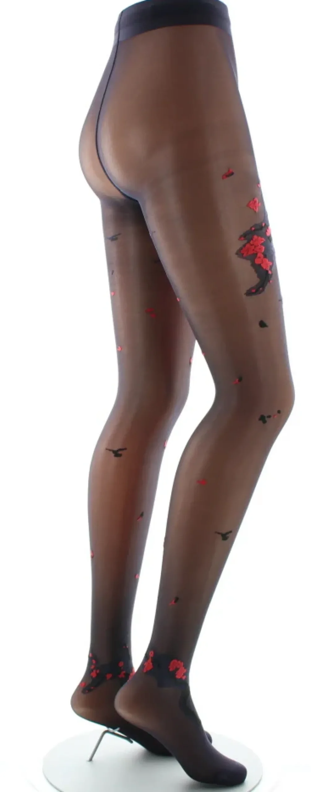 Clearance Berthe Aux Grands Pieds Collants fleurs japonaises Raisin et Rouge
