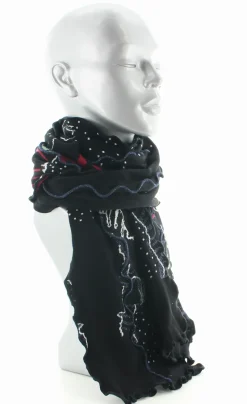 Clearance Berthe Aux Grands Pieds Echarpe coton femme poissons