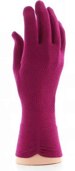 Hot Berthe Aux Grands Pieds Gants en soie rose