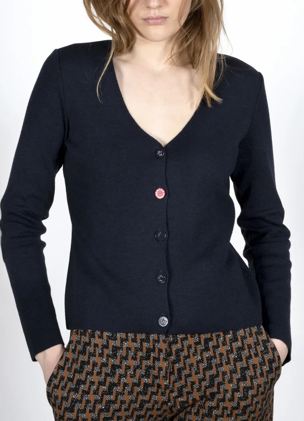 Outlet Berthe Aux Grands Pieds Gilet Femme Coudières Coraux marine dark navy
