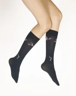 Best Berthe Aux Grands Pieds Mi-bas femme 40D marine mouette grise