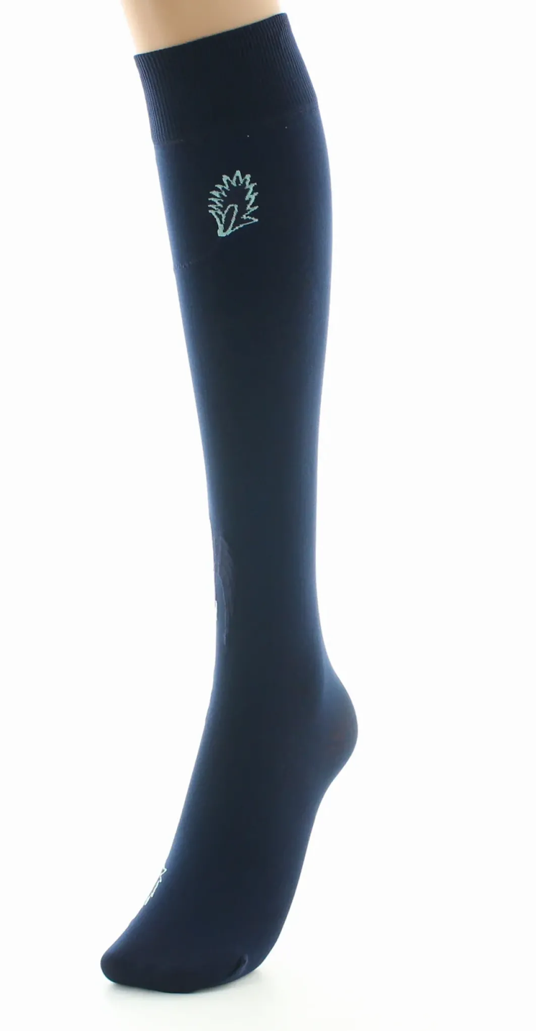 New Berthe Aux Grands Pieds Mi-bas femme 40D marine oiseau lyre bleu