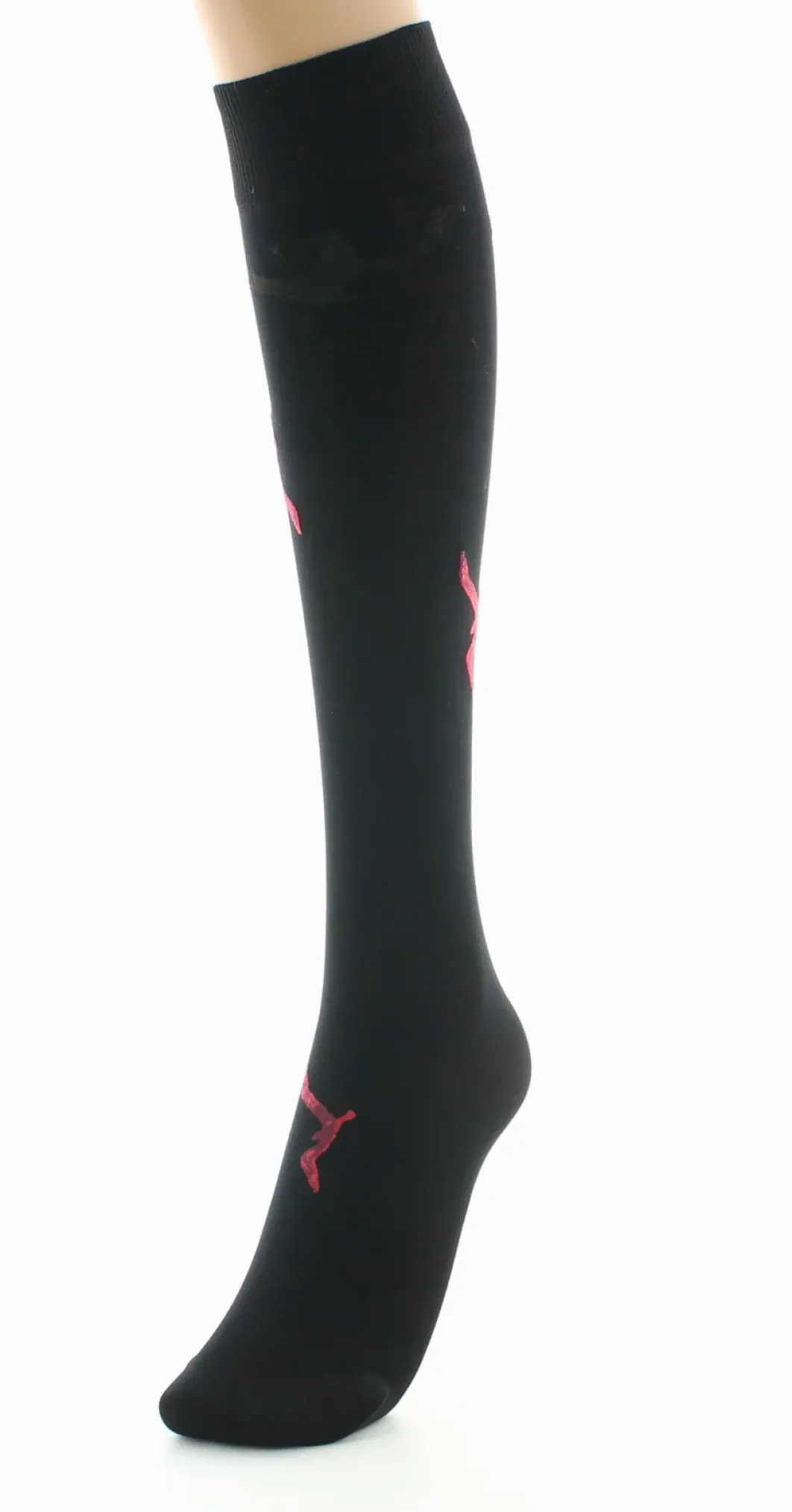 Discount Berthe Aux Grands Pieds Mi-bas femme 40D noir mouette rouge