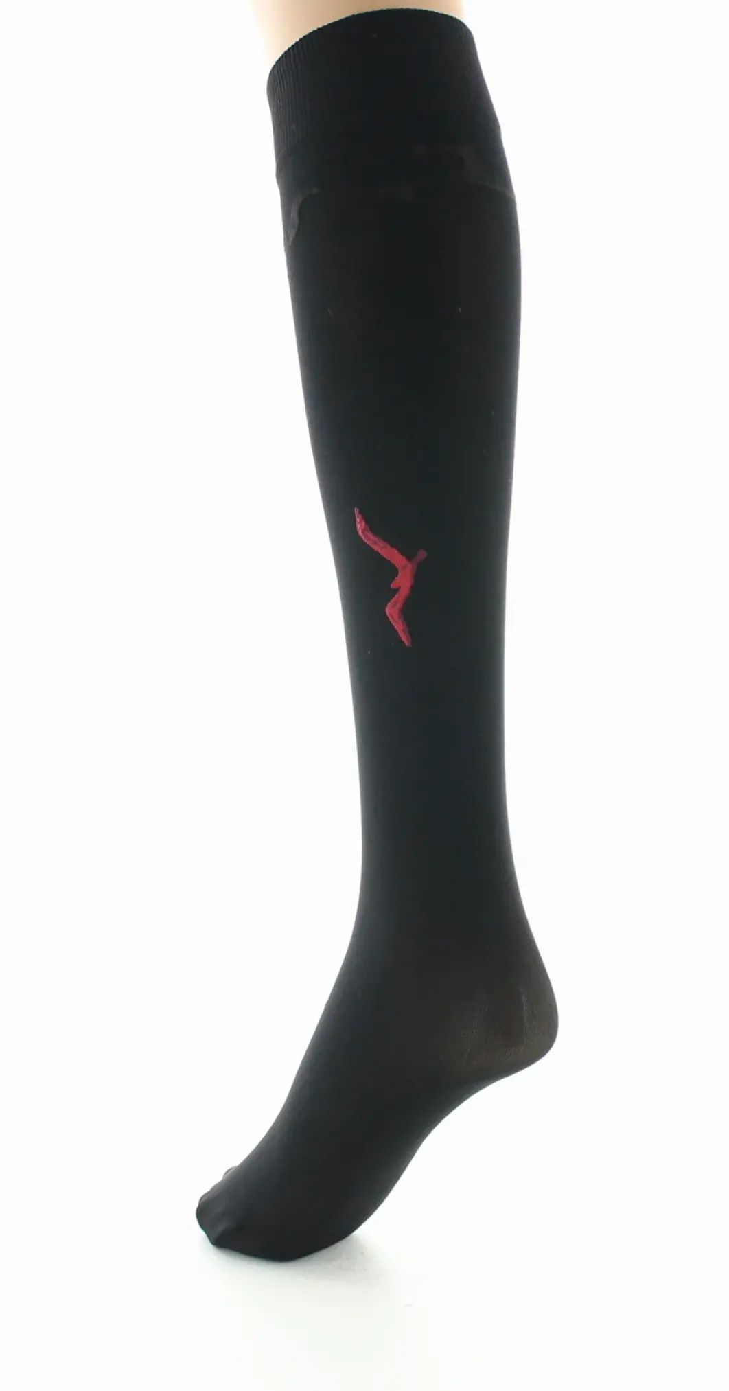 Discount Berthe Aux Grands Pieds Mi-bas femme 40D noir mouette rouge