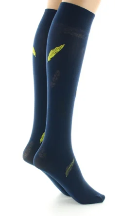 New Berthe Aux Grands Pieds Mi-bas femme 40D plume bleu marine et jaune