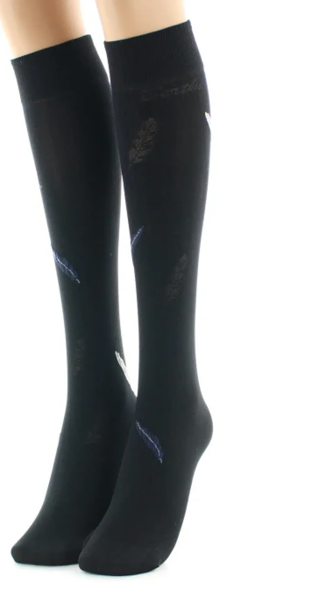 Sale Berthe Aux Grands Pieds Mi-bas femme 40D plume noir et beige